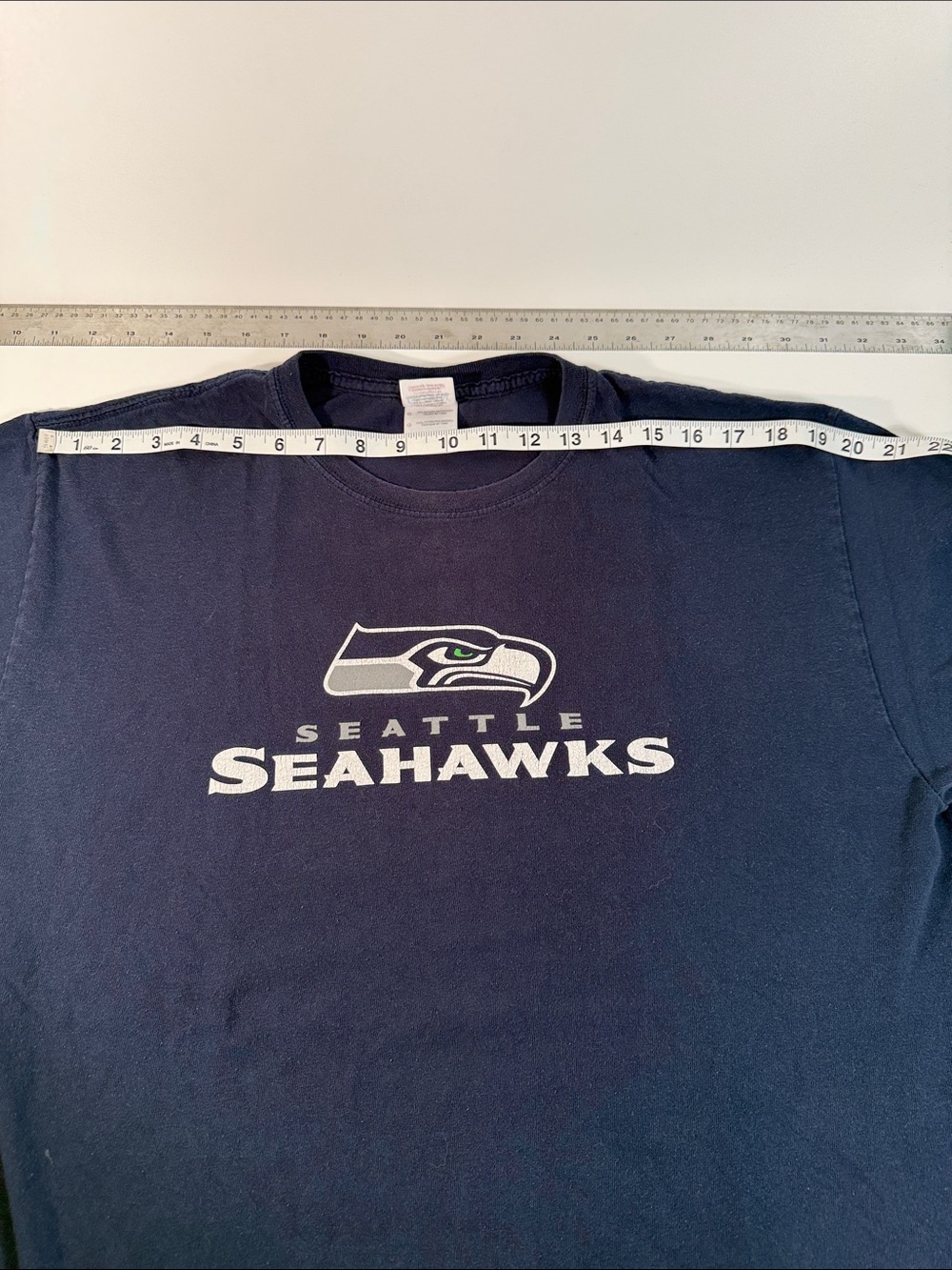 Seattle Seahawks Navy Graphic Tee, Budweiser - Picture 6 of 7
